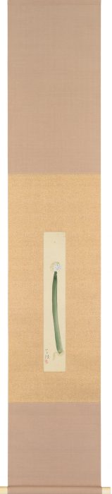 小川 芋銭「葱の花　短冊」