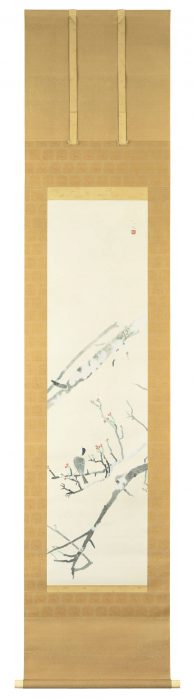 Akino Fuku “White Plum Blossom and Bird” 