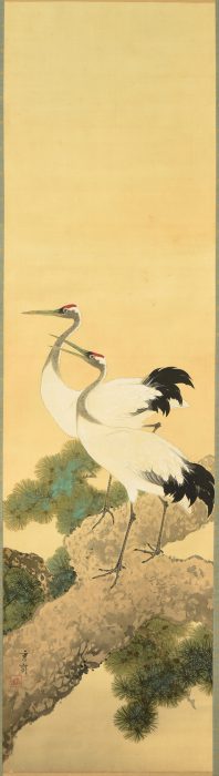 Ikegami Shuho “Two Cranes on a Pine tree” 