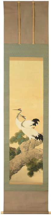 Ikegami Shuho “Two Cranes on a Pine tree” 